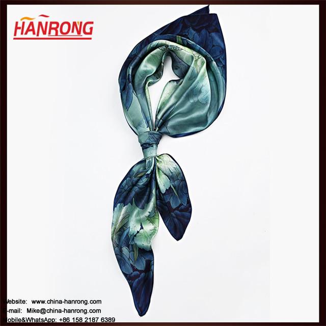 Fashion Gradual Color Butterfly Love Flowers Series Silk Scarf Women's Square Towel