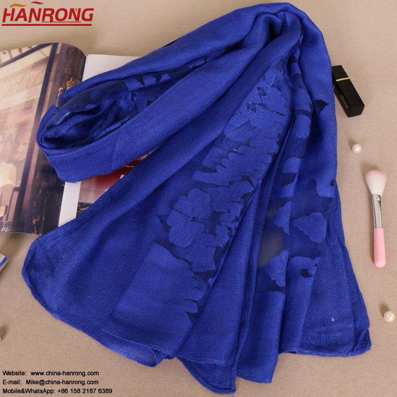 America Elegant Lace Plain Tie Dye Female Special Customized Polyester Scarf Wholesale